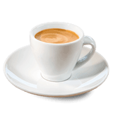 Espresso in einer weißen Tasse von Kaffee Partner