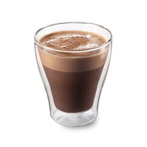 "Kakaotraum" von Kaffee Partner in einem Doppelwandglas