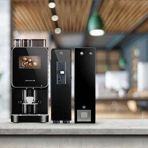 Kaffeeautomat mit Geldeinwurf und Rückgeldfunktion